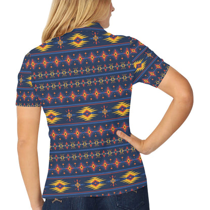 Southwest Pattern Print Design LKS306 Women's Polo Shirt