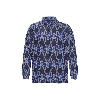 Capricorn Zodiac Pattern Print Design 03 Long Sleeve Polo Shirt For Men's