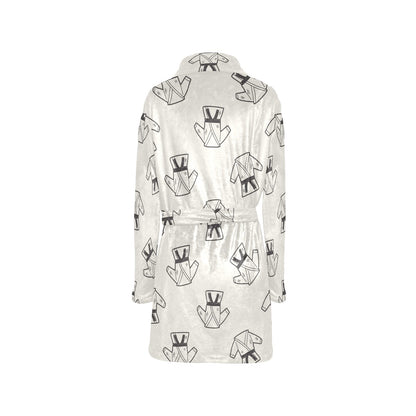 Karate Pattern Print Design 01 Women's Fleece Robe