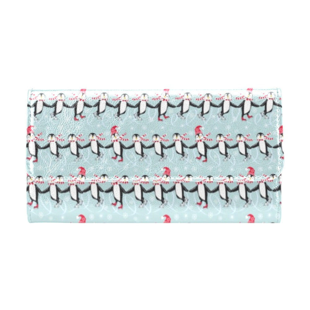 Penguin Sking Design Women's Trifold Wallet