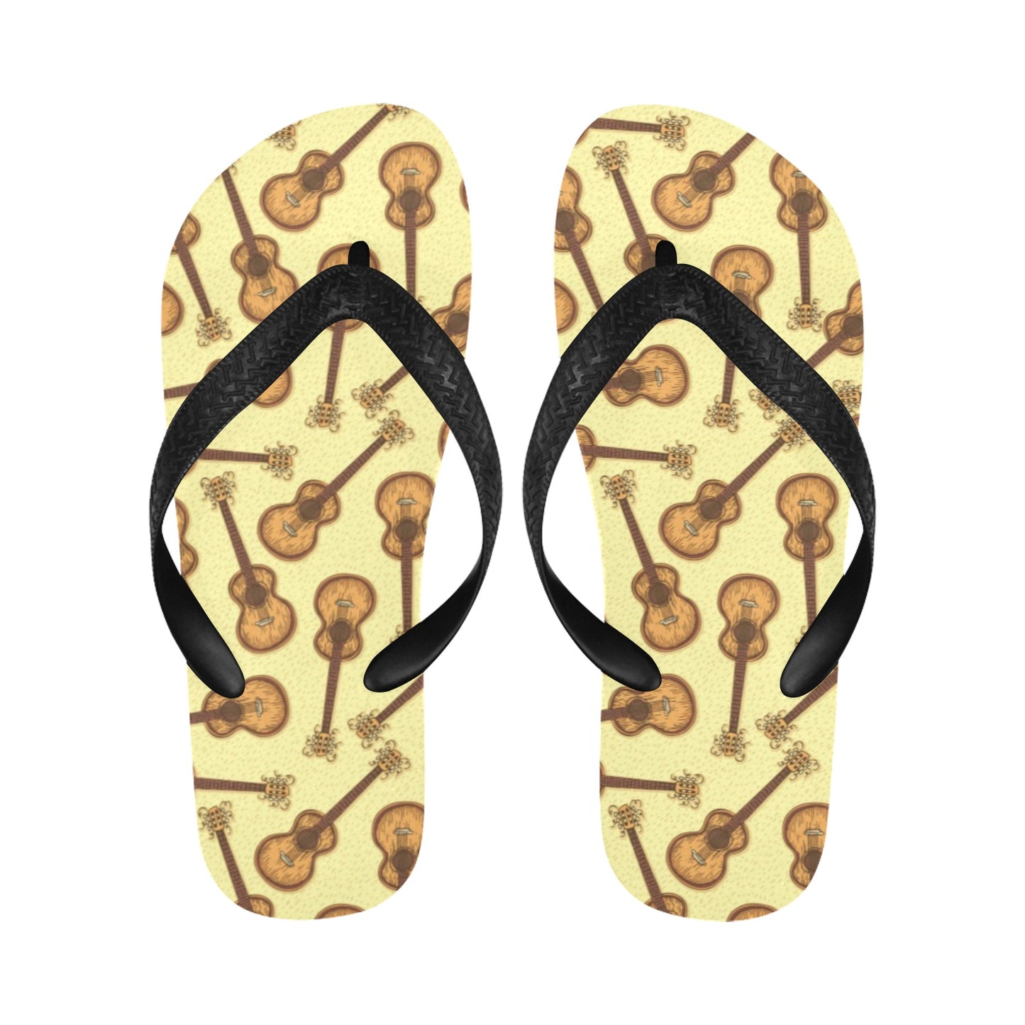 Acoustic Guitar Print Design LKS402 Flip Flops