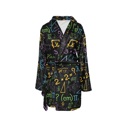 Math Pattern Print Design 03 Women's Fleece Robe
