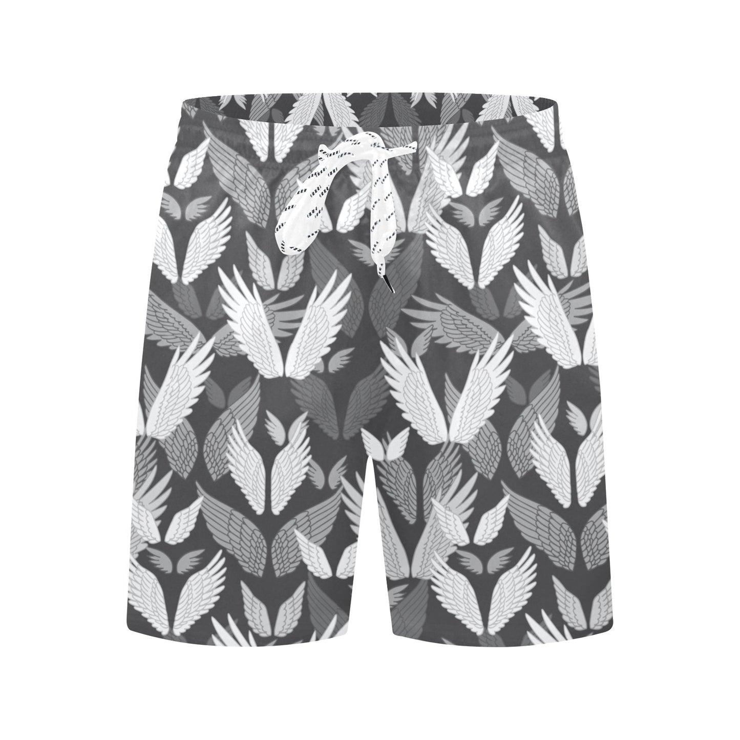Angel Wings Pattern Design Themed Print Men's Swim Trunks Beach Shorts