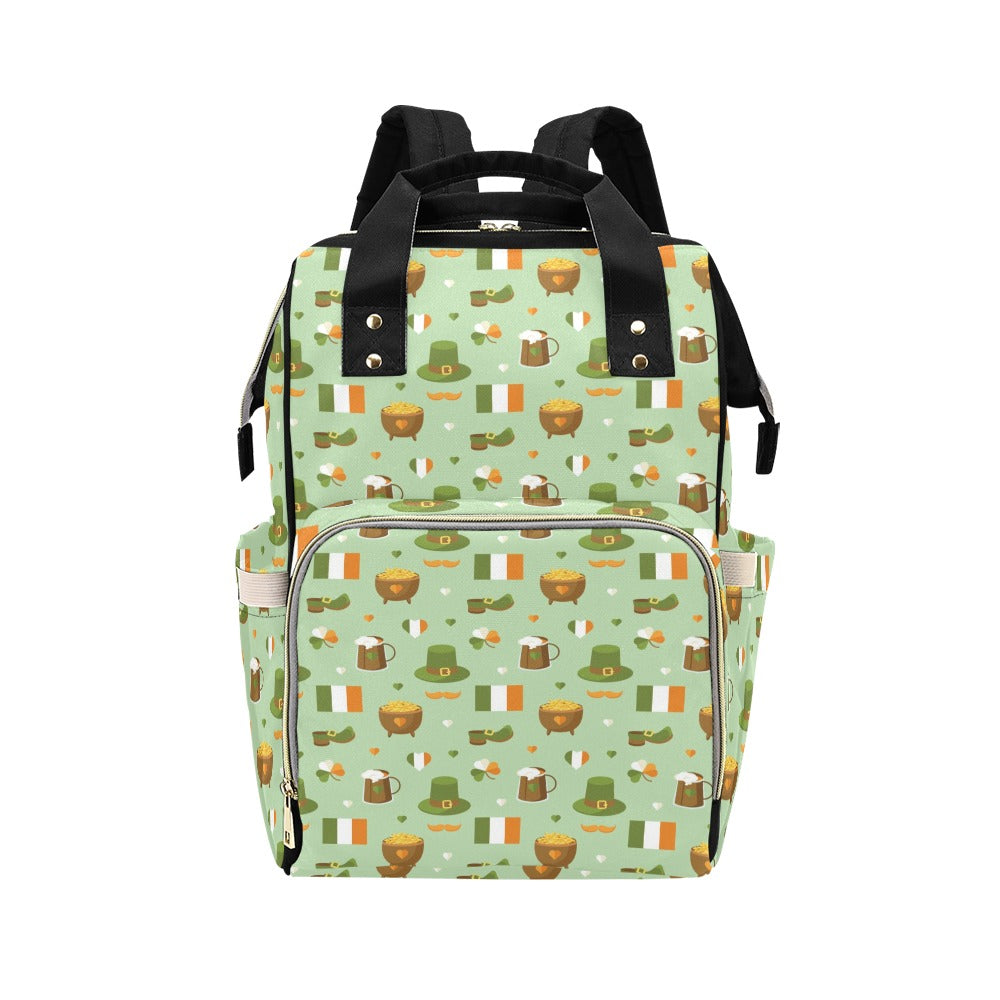 St Patricks Day Print Design LKS302 Diaper Bag Backpack