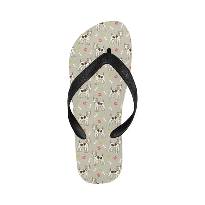 Toy Fox Terriers Print Design LKS301 Flip Flops