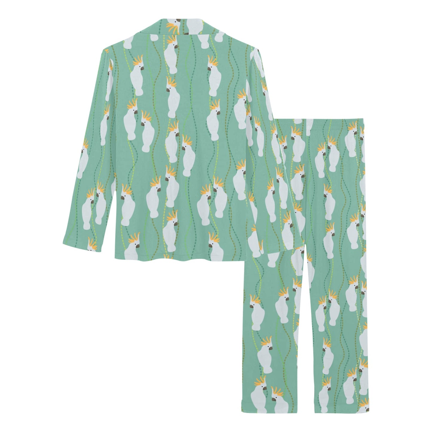 Cockatoo Pattern Print Design 01 Women's Long Pajama Set