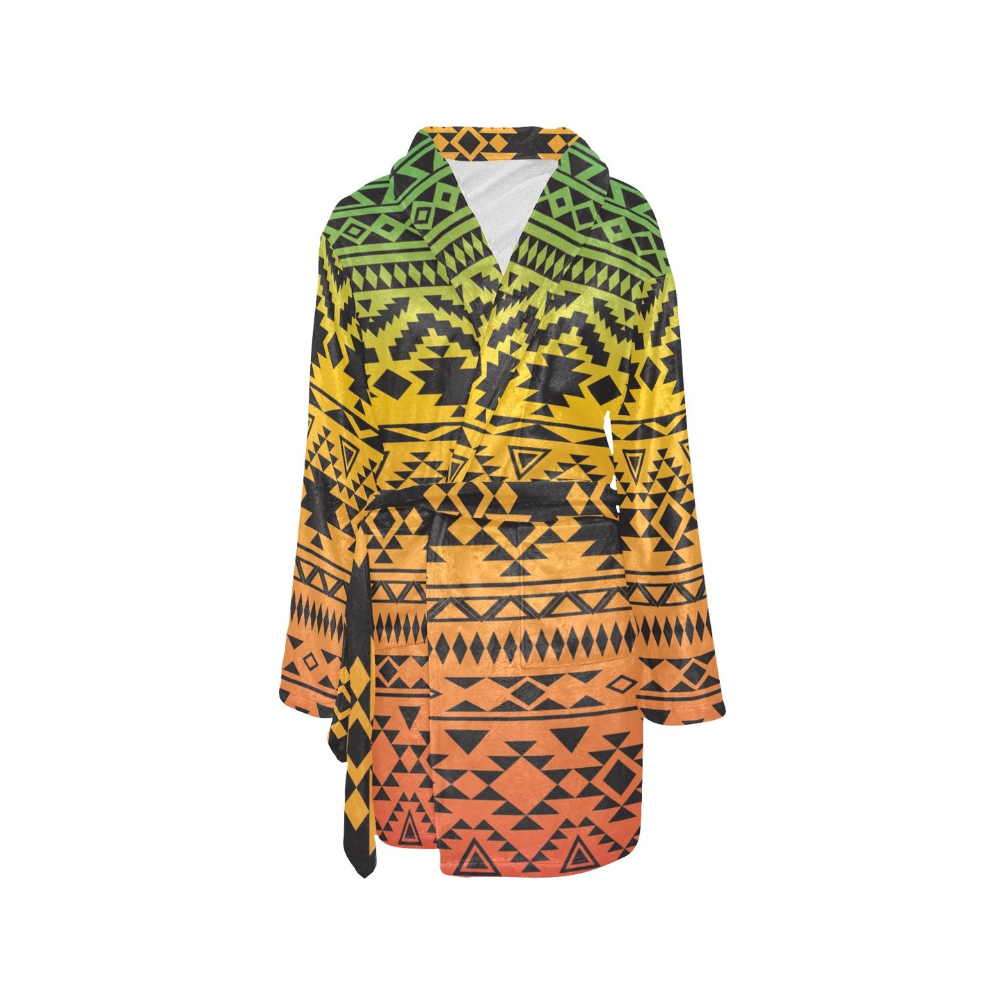 Rastafarian Pattern Print Design A04 Women's Fleece Robe