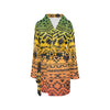 Rastafarian Pattern Print Design A04 Women's Fleece Robe