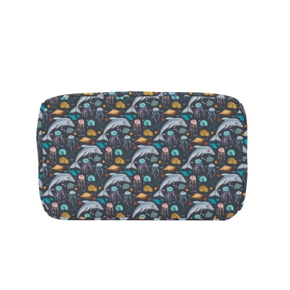 Underwater Dolphin Print Design LKS304 Insulated Lunch Bag