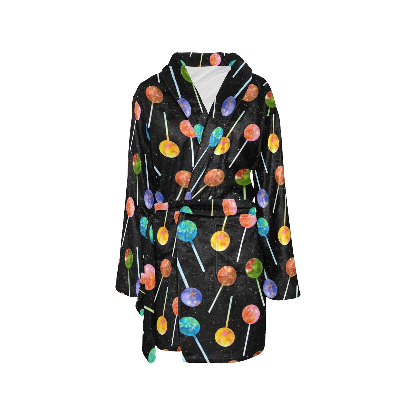 Lollipop Pattern Print Design LL04 Women's Fleece Robe