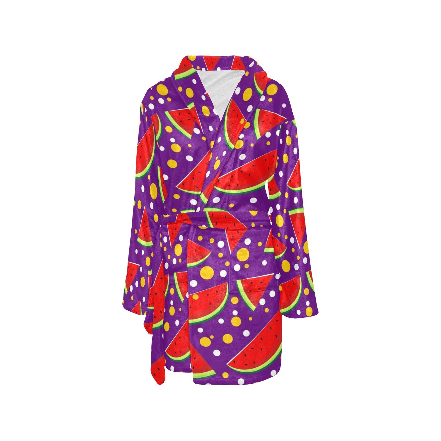 Watermelon Pattern Print Design WM010 Women's Fleece Robe