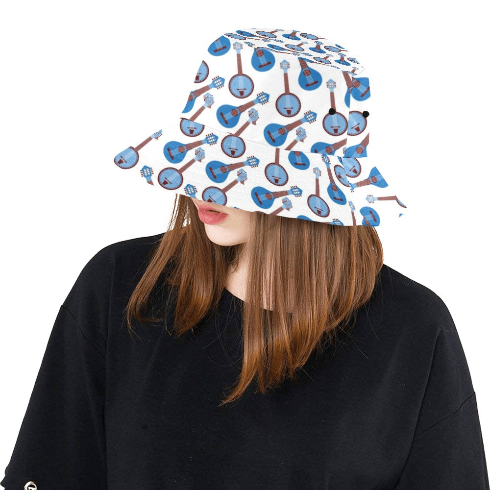Banjo Print Design LKS401 Unisex Bucket Hat