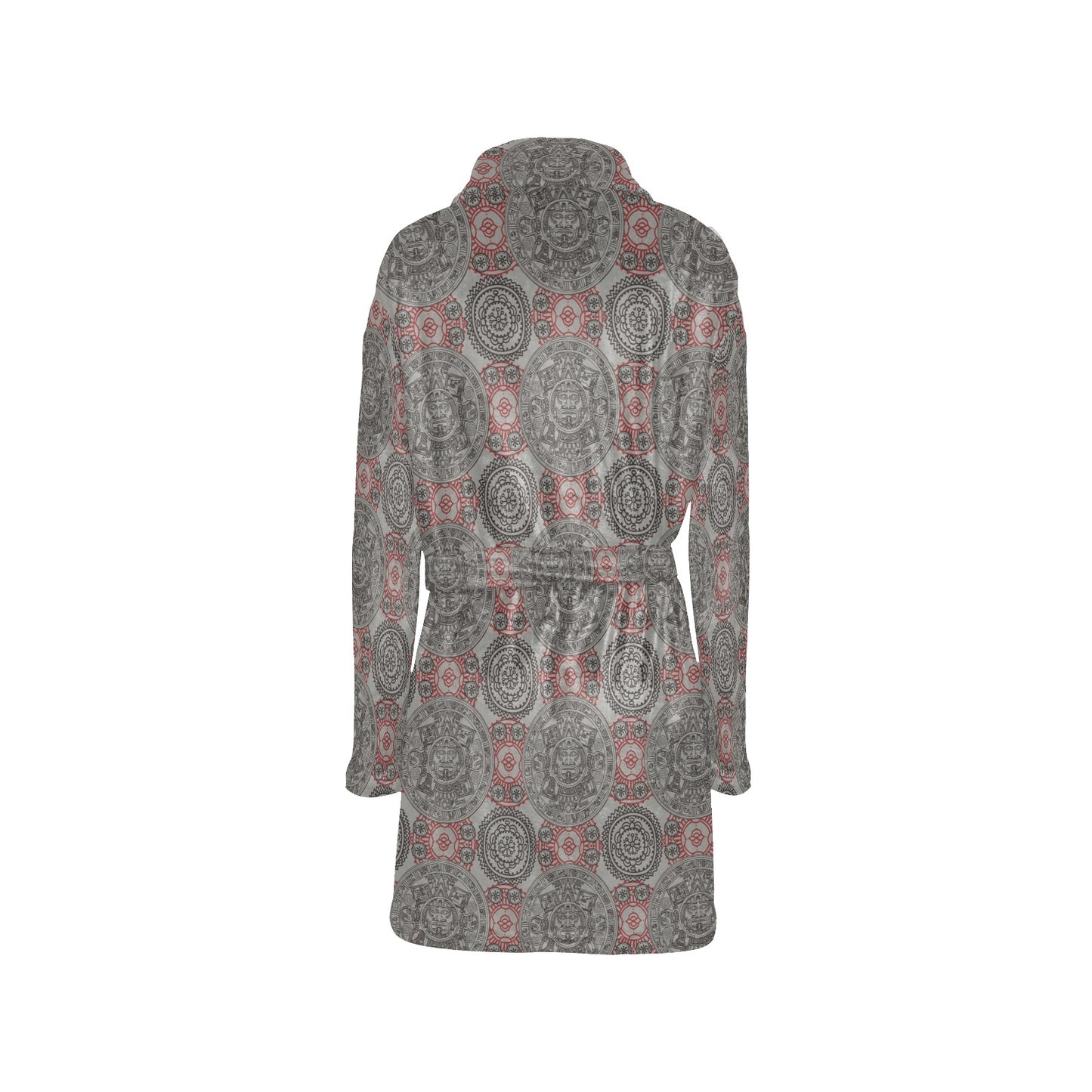Calendar Aztec Style Print Pattern Women's Fleece Robe