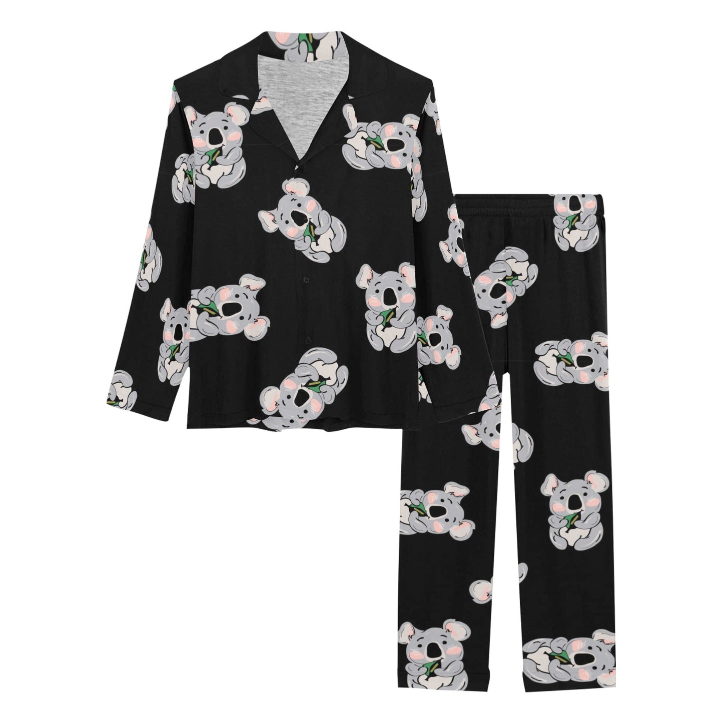 Koala Pattern Print Design 05 Women's Long Pajama Set