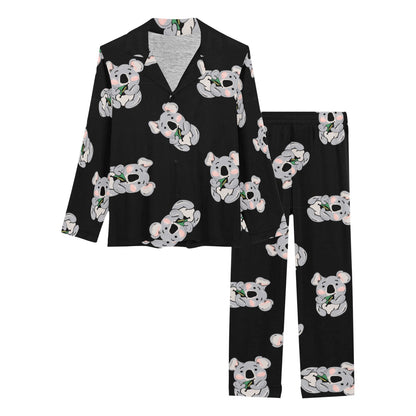 Koala Pattern Print Design 05 Women's Long Pajama Set