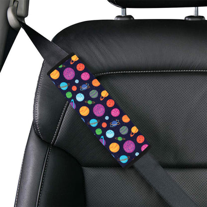 Planet Multicolor Print Design LKS302 Car Seat Belt Cover