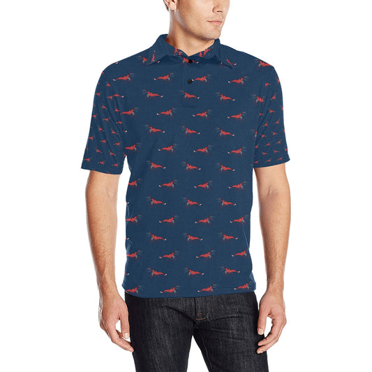 Shrimp Print Design LKS305 Men Polo Shirt