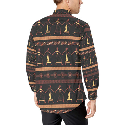 Ancient Greek Human Print Design LKS306 Men's Long Sleeve Dress Shirt