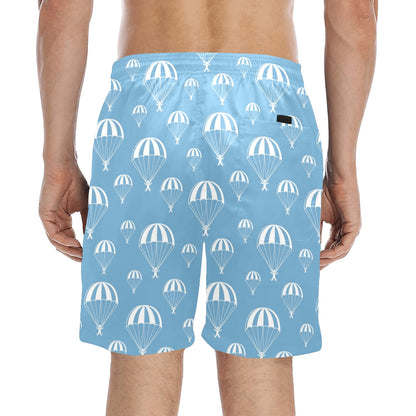 Skydiver Print Design LKS305 Men's Swim Trunks Beach Shorts