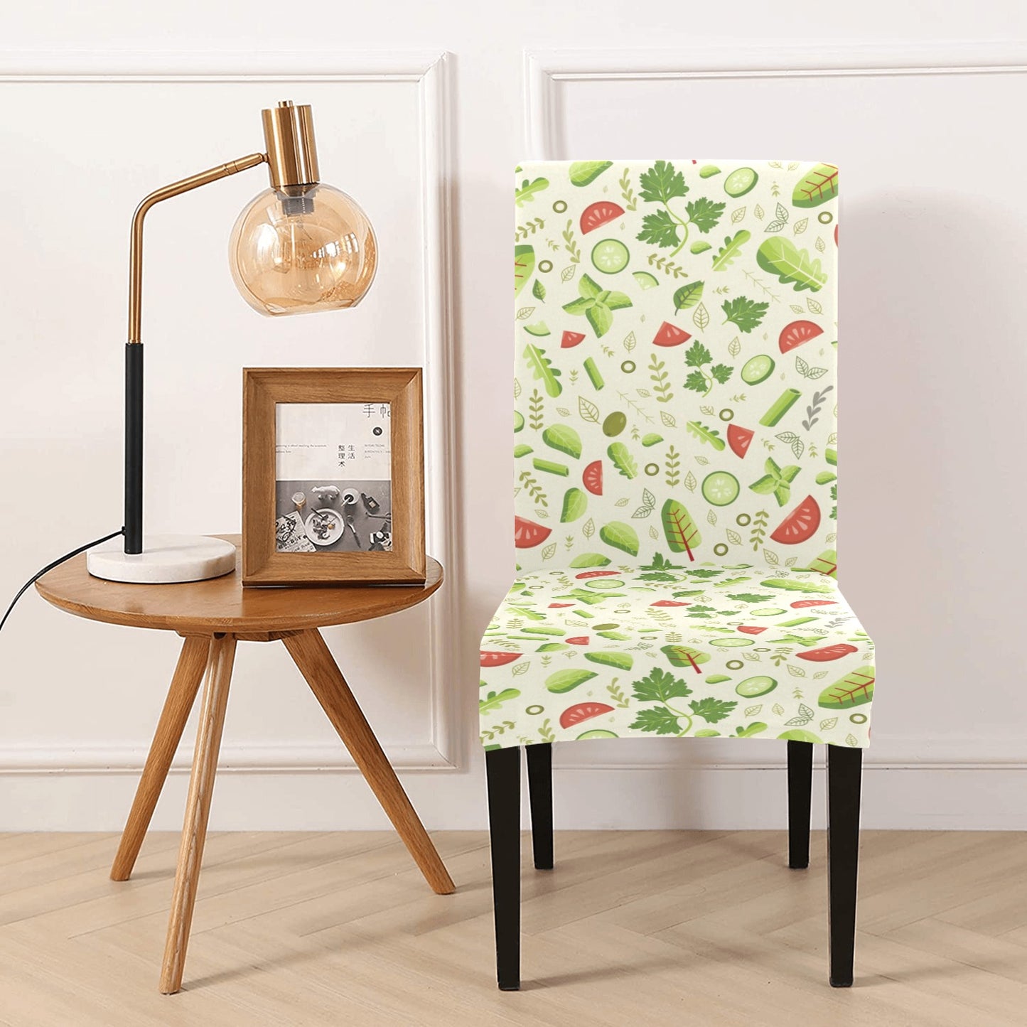 Salad Vegetable Print Design LKS302 Dining Chair Slipcover
