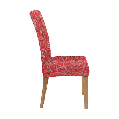 Bandana Red Pattern Print Design LKS3010 Dining Chair Slipcover