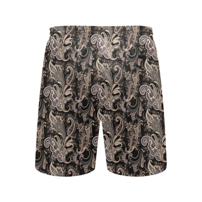 Paisley Mandala Design Print Men's Swim Trunks Beach Shorts
