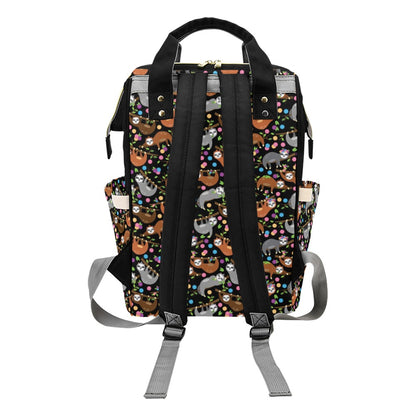 Sloth Print Design LKS306 Diaper Bag Backpack