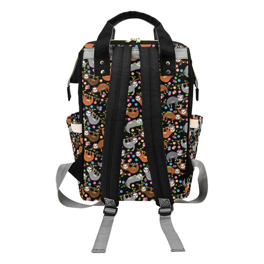 Sloth Print Design LKS306 Diaper Bag Backpack