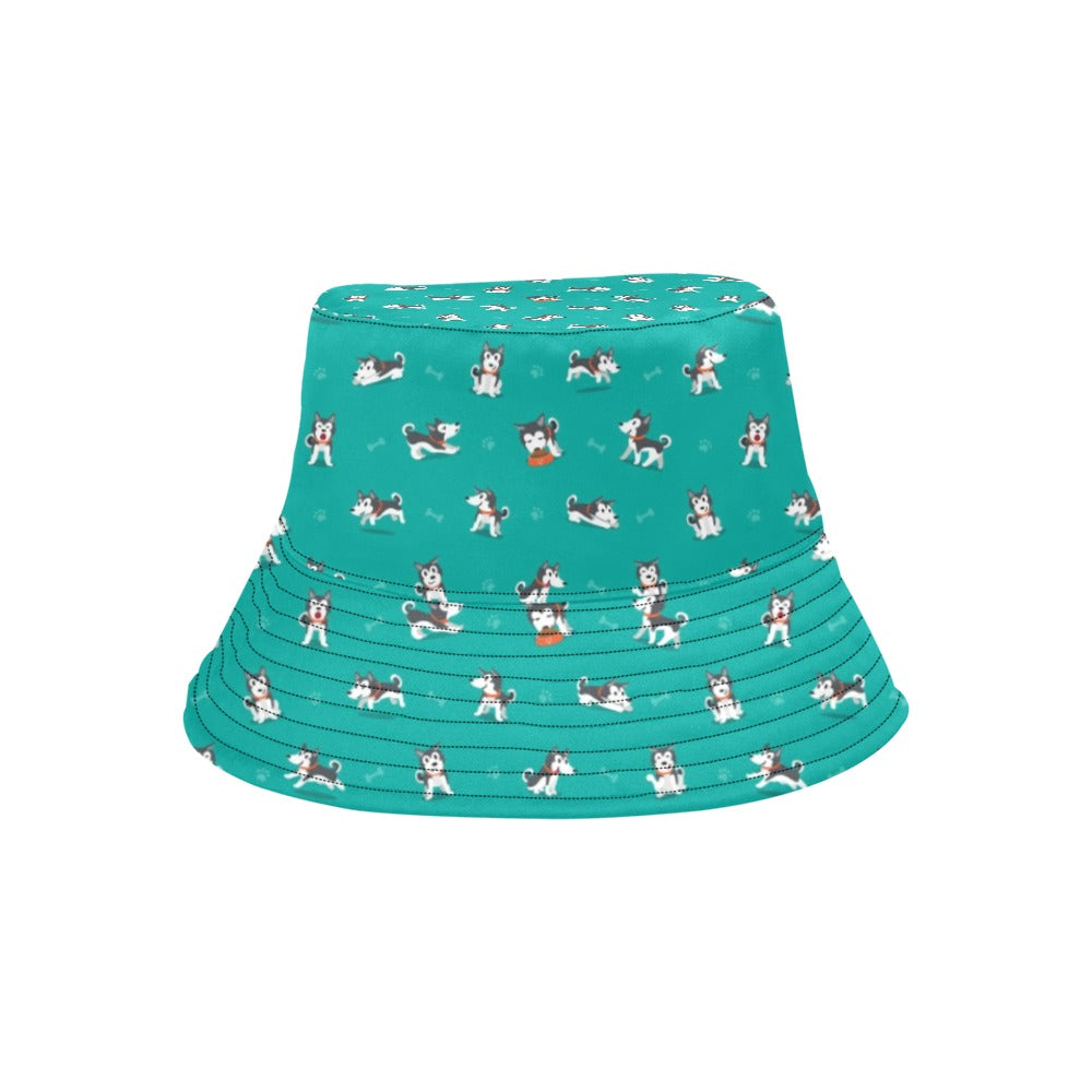 Siberian Huskies Print Design LKS303 Unisex Bucket Hat