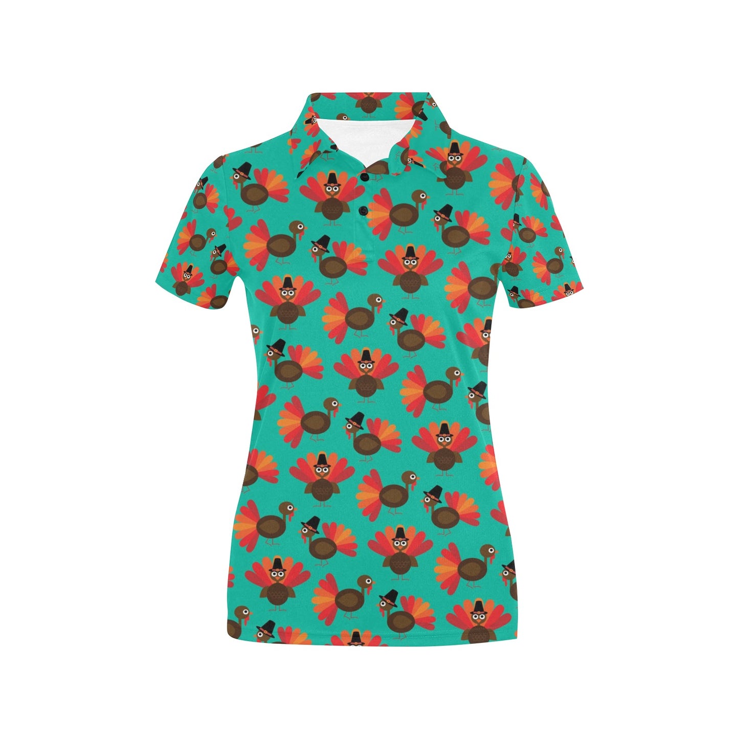 Thanksgiving Print Design LKS307 Women's Polo Shirt