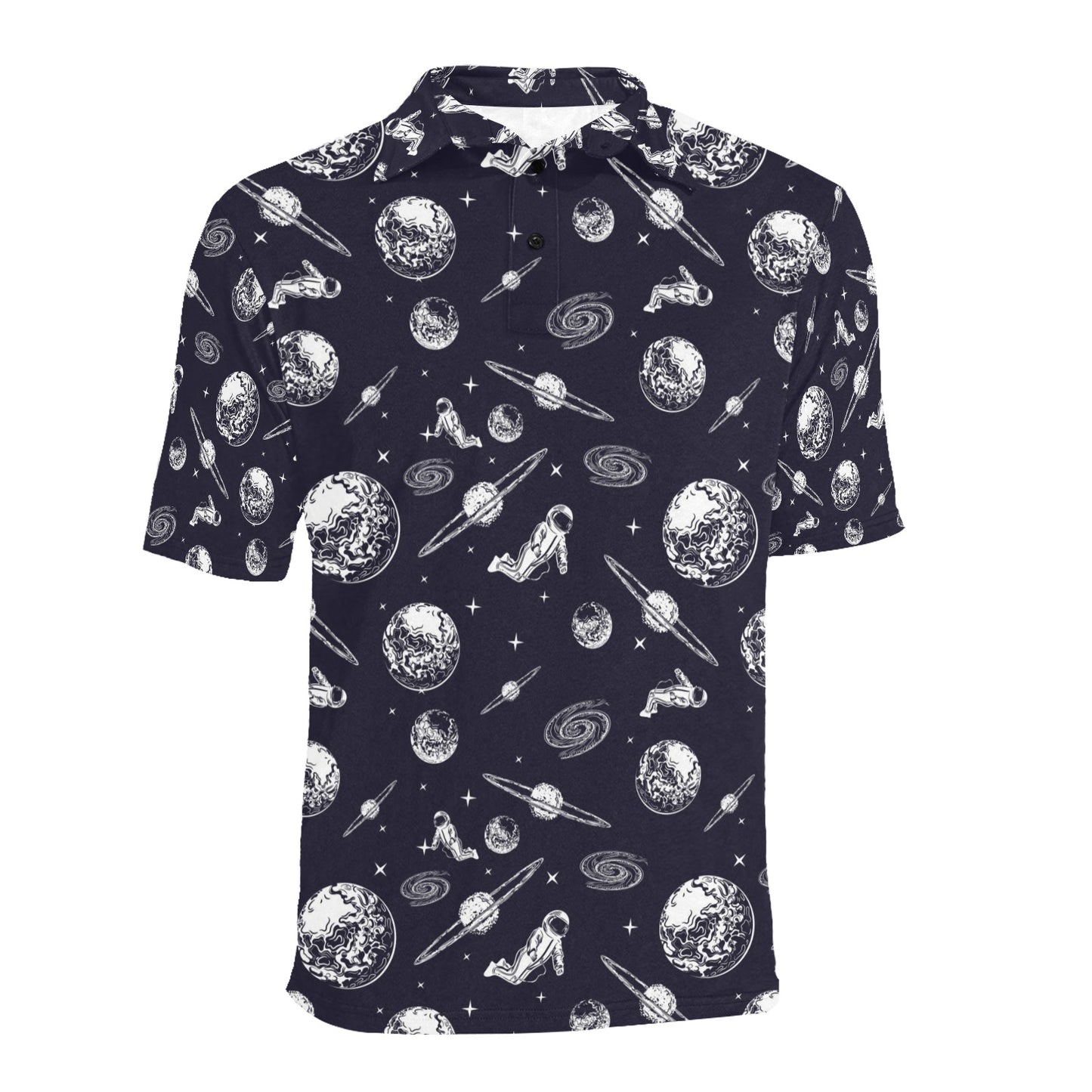 Space Astronaut Print Design LKS302 Men Polo Shirt