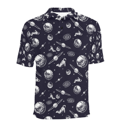 Space Astronaut Print Design LKS302 Men Polo Shirt