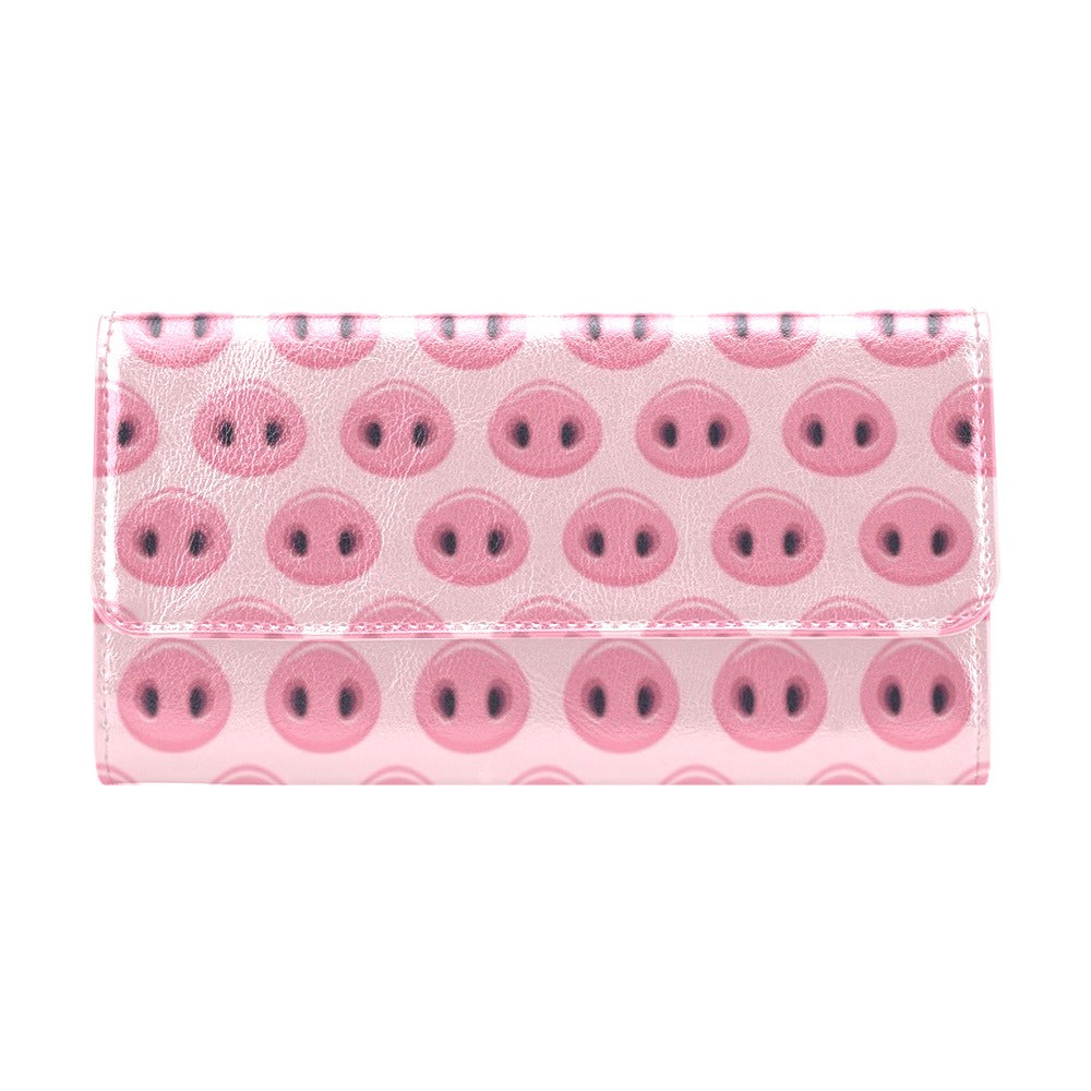Pig Print Design LKS401 Women's Trifold Wallet
