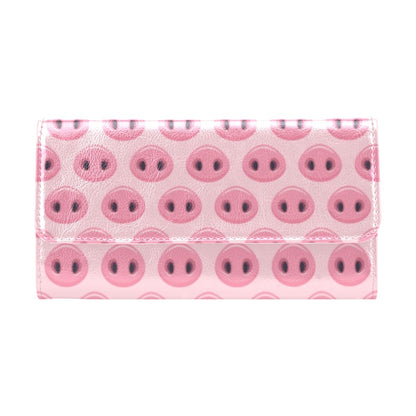 Pig Print Design LKS401 Women's Trifold Wallet