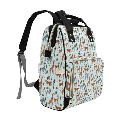 Safari Animal Print Design LKS306 Diaper Bag Backpack