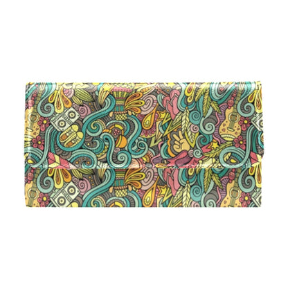 Hippie Print Design LKS302 Women's Trifold Wallet