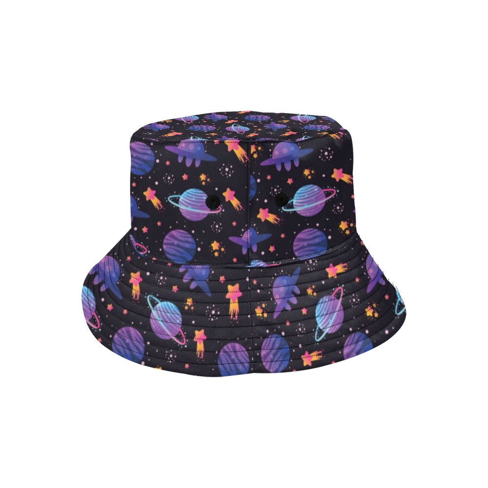 UFO Star Galaxy Print Design LKS308 Unisex Bucket Hat