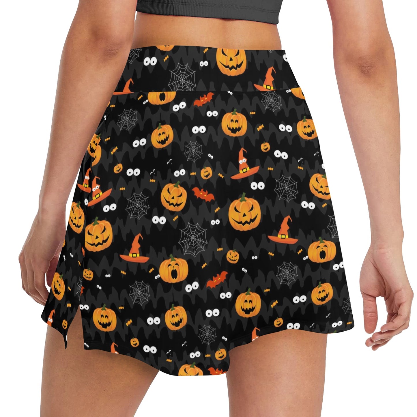 Halloween Print Design LKS405 Women's Golf Skirt with Pocket