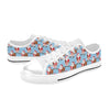 Santa Christmas Themed Print Design LKS305 Women's White Low Top Shoes