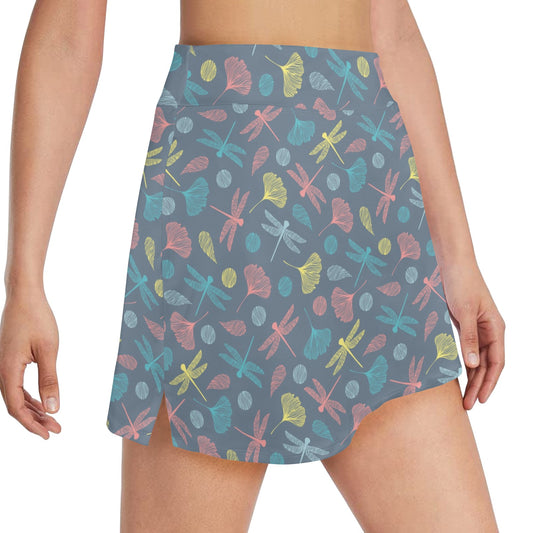Dragonfly Print Design LKS403 17" Golf & Pickleball Skort with Pockets