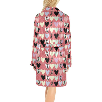 Chihuahua Pattern Print Design 01 Women's Fleece Robe