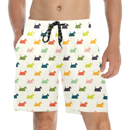 Scottish Terriers Print Design LKS305 Men's Swim Trunks Beach Shorts
