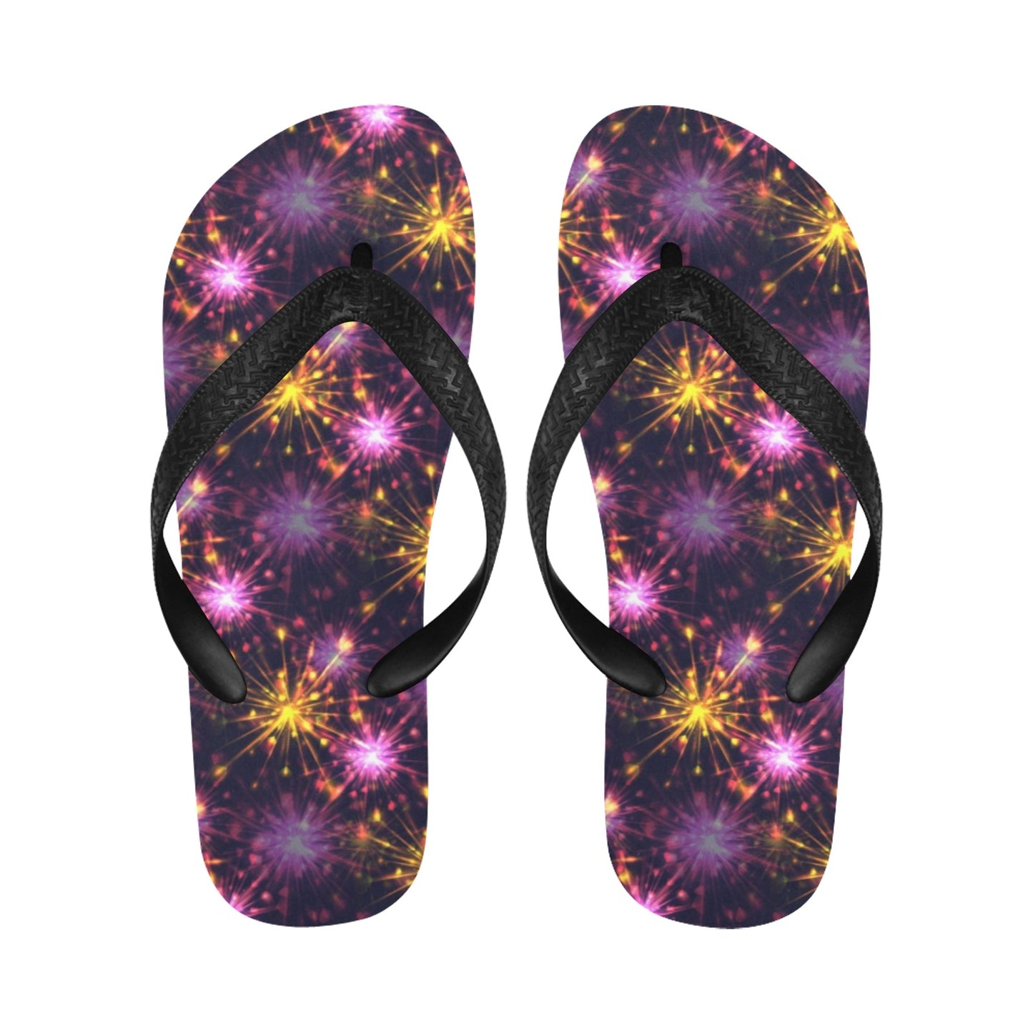 Firework Print Design LKS303 Flip Flops