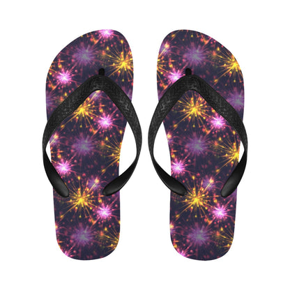 Firework Print Design LKS303 Flip Flops