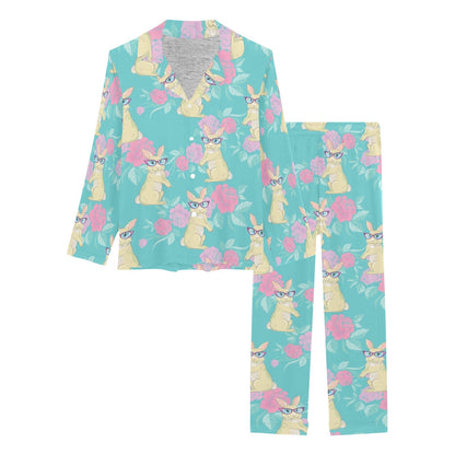 Rabbit Pattern Print Design RB05 Women's Long Pajama Set