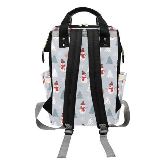 Snowman Print Design LKS302 Diaper Bag Backpack