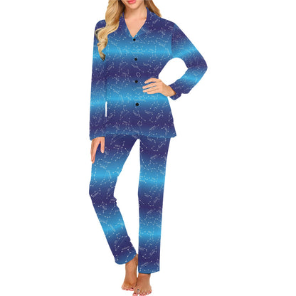 Virgo Print Design LKS302 Women's Long Pajama Set