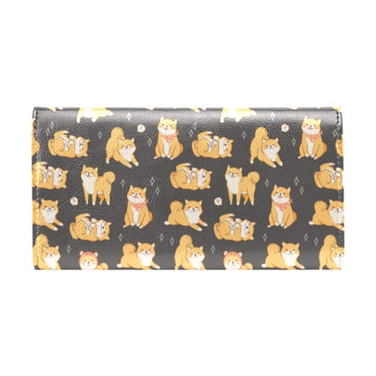 Shiba Inu Print Design LKS309 Women's Trifold Wallet