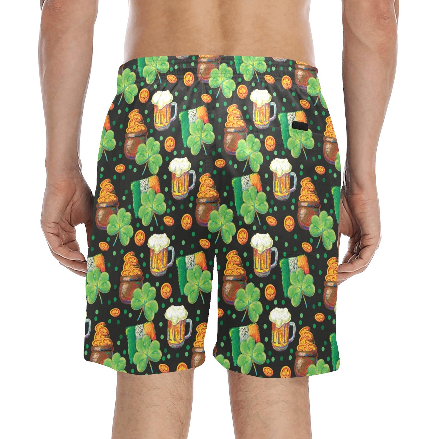 St Patricks Day Print Design LKS303 Men's Swim Trunks Beach Shorts
