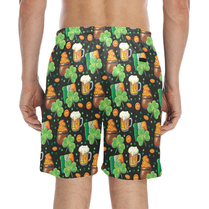 St Patricks Day Print Design LKS303 Men's Swim Trunks Beach Shorts